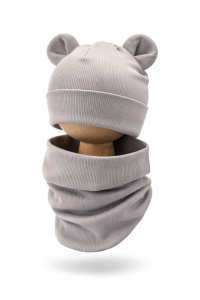 Czapka z kominem Szary Słoń